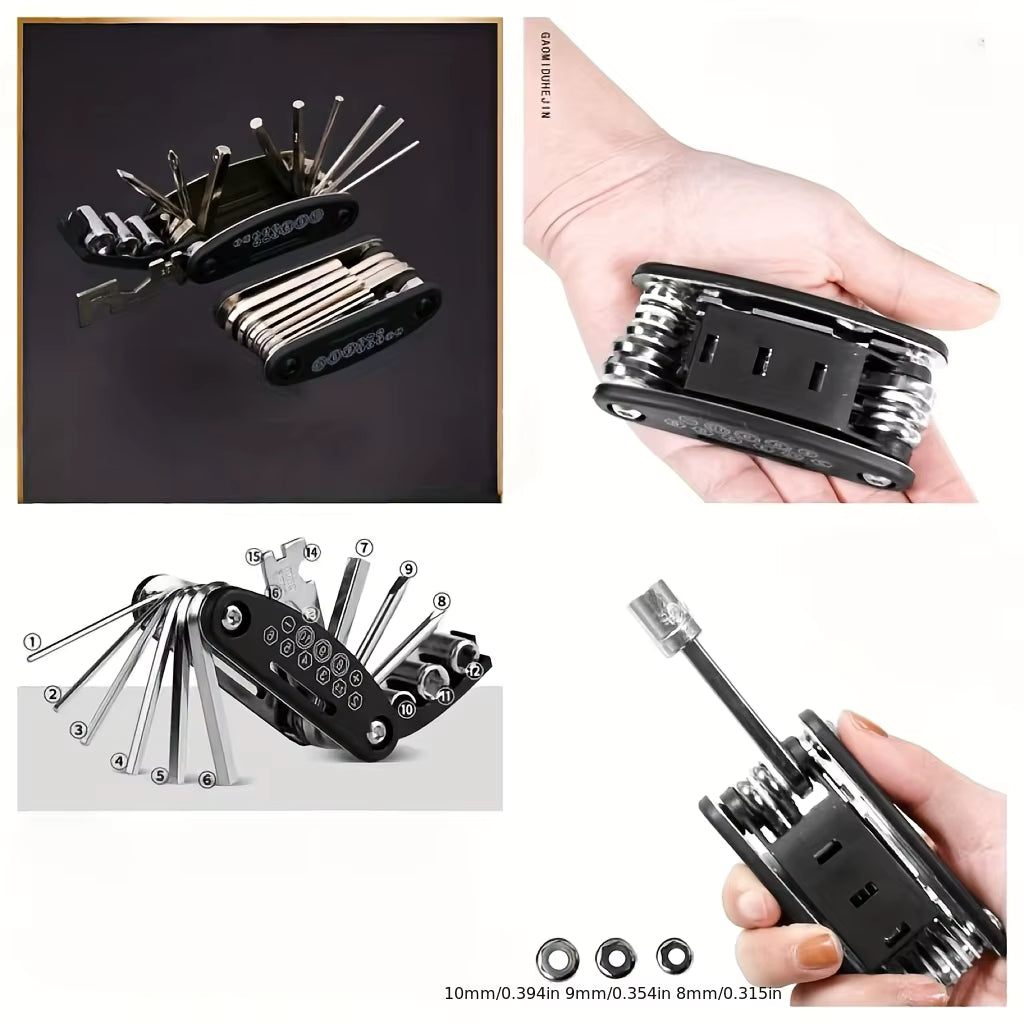 16-in-1 Socket Wrench Set, Non-Slip Rotating Head