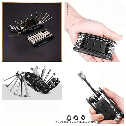16-in-1 Socket Wrench Set, Non-Slip Rotating Head